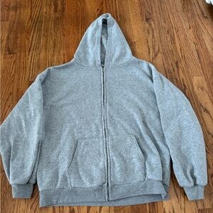Grey zip up